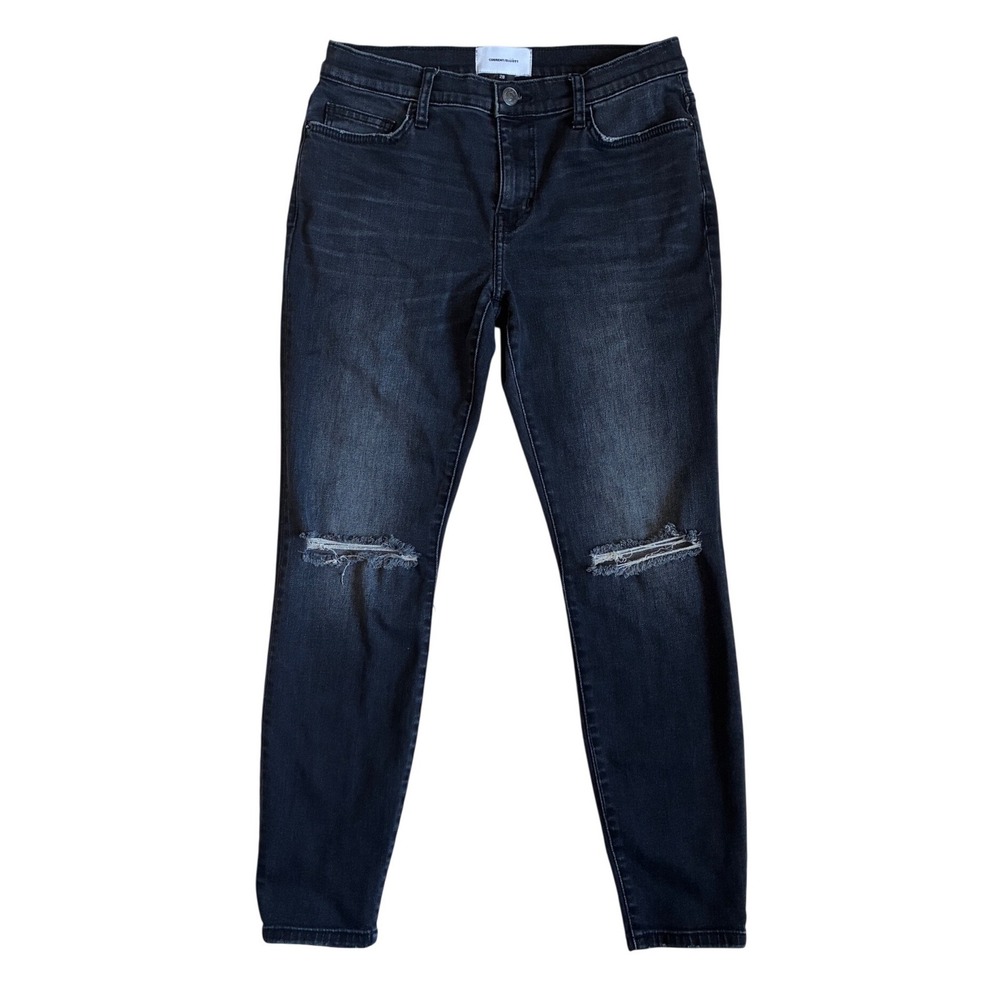 Current Elliott The Stiletto Skinny Jeans 28 Two Year Destroy Grey Distressed